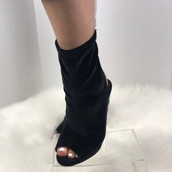 Pep Toe Suede Booties - Picture 4 of 7